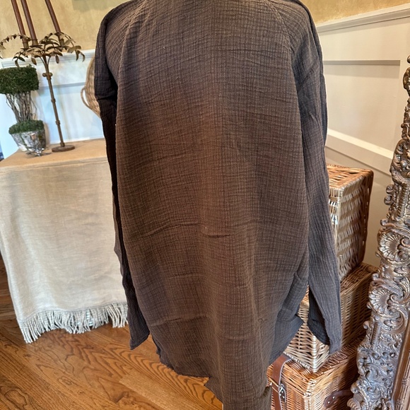 We the Free Summer Daydream shirt in brown size L Free People NWT - Picture 8 of 10